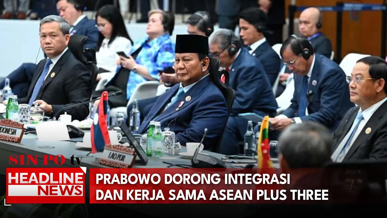 Prabowo Dorong Integrasi Dan Kerja Sama Asean Plus Three