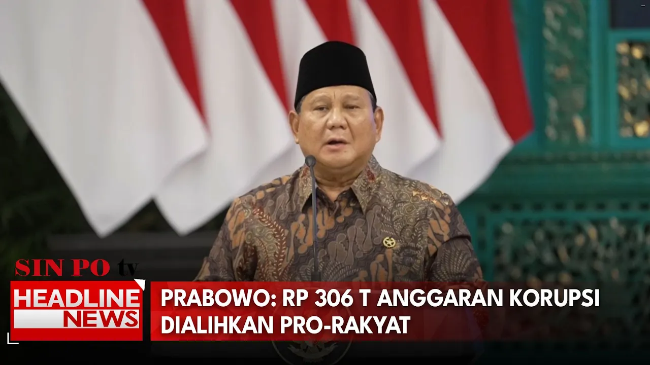 Prabowo: Rp 306 T Anggaran Korupsi Dialihkan Pro-Rakyat