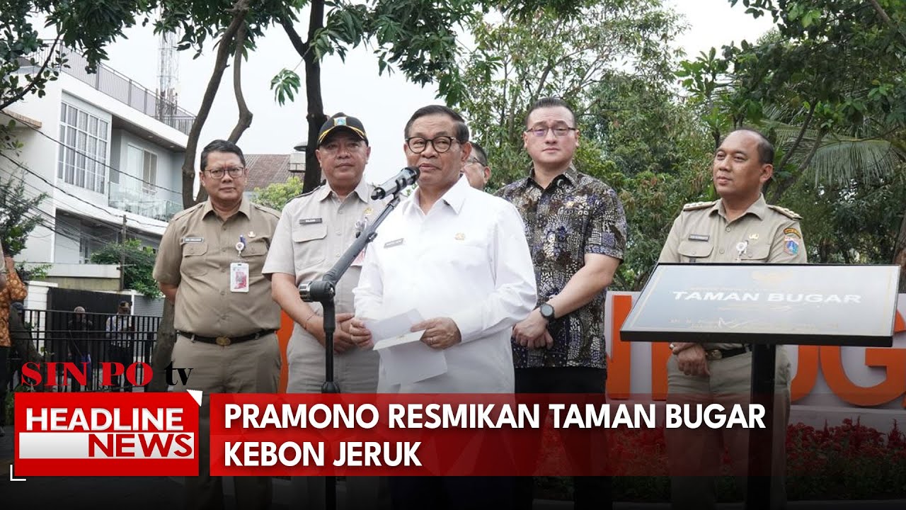 Pramono Resmikan Taman Bugar Kebon Jeruk