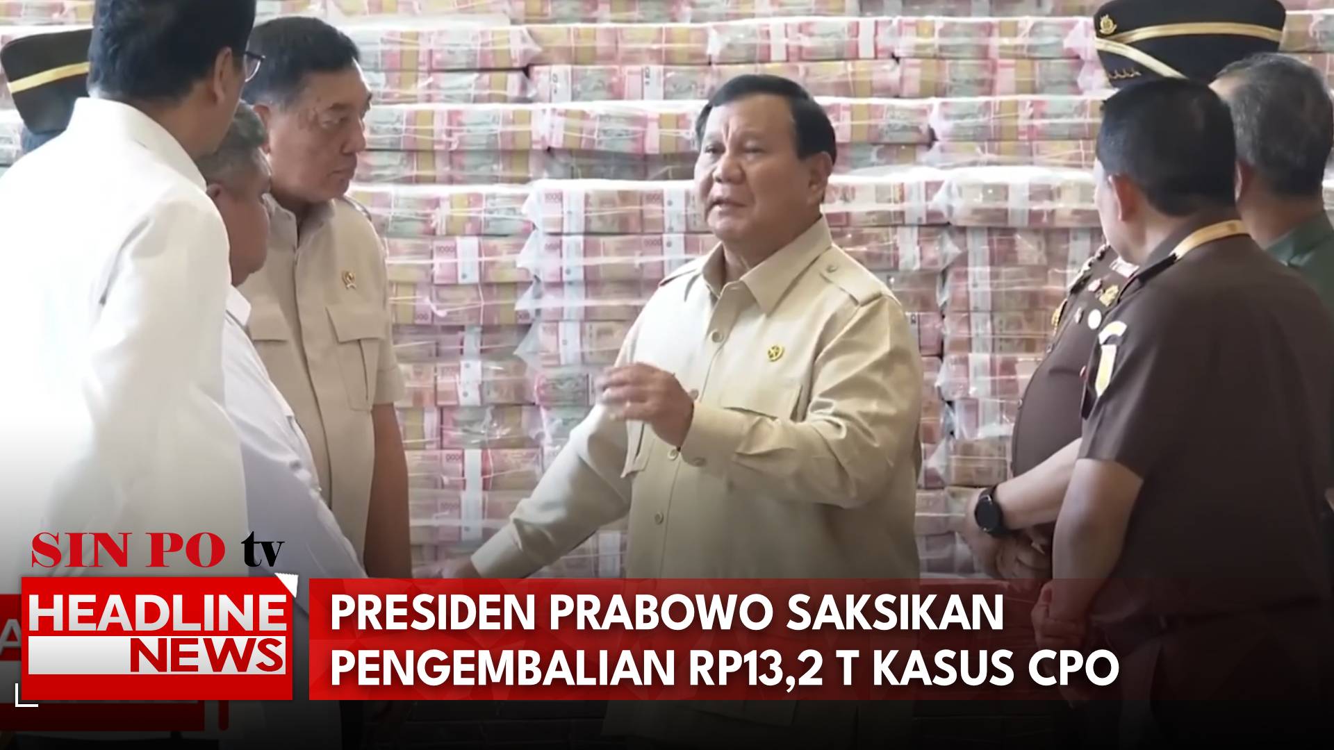 Presiden Prabowo Saksikan Pengembalian Rp13,2 Tiliun Kasus CPO