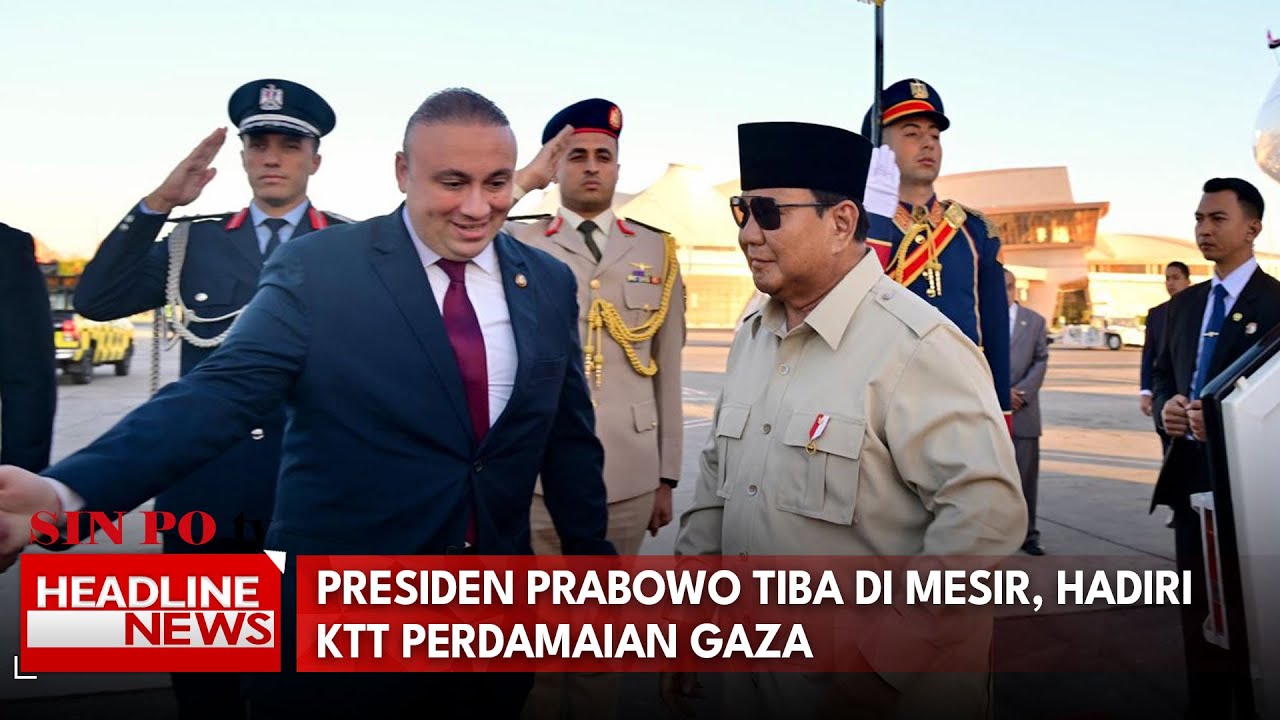 Presiden Prabowo Tiba Di Mesir, Hadiri KTT Perdamaian Gaza