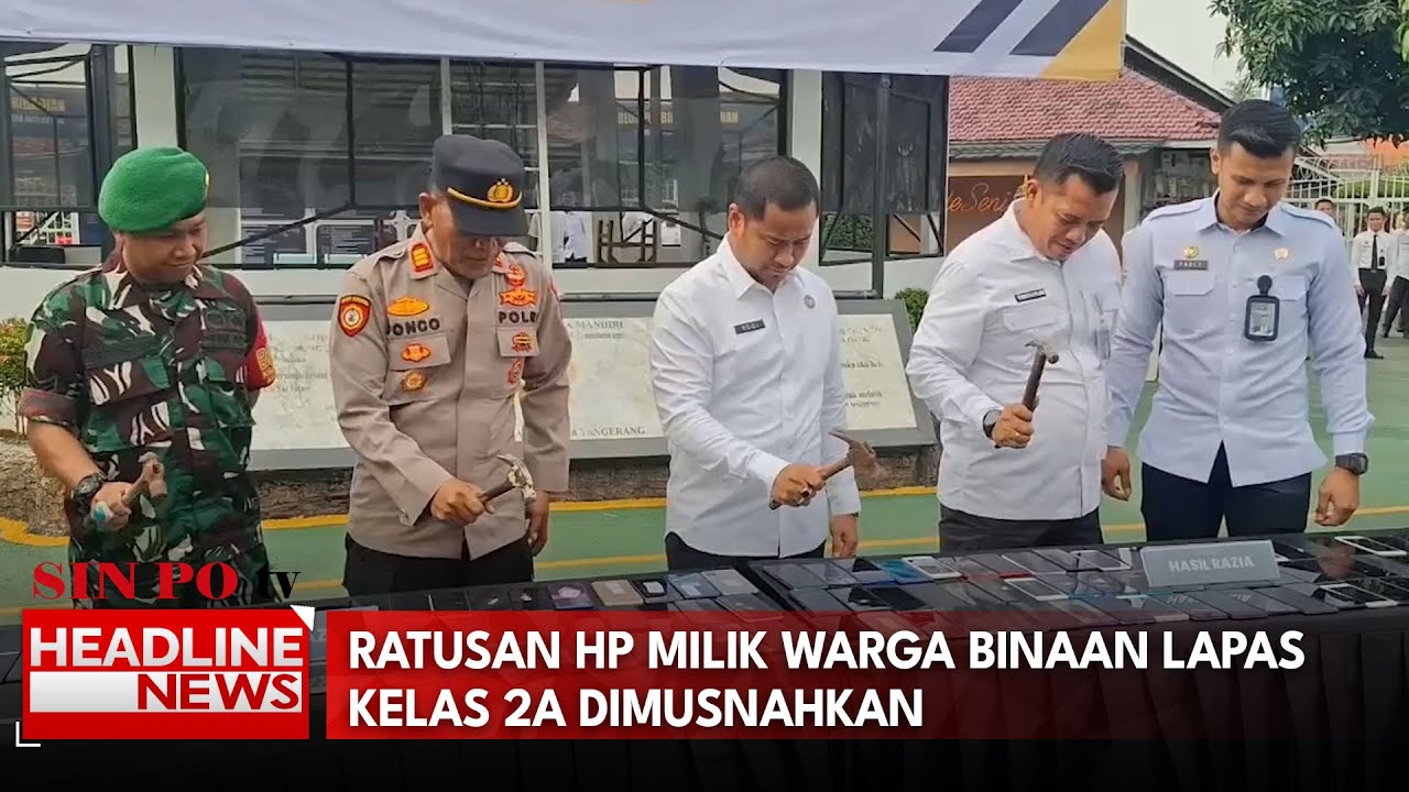 Ratusan HP Milik Warga Binaan Lapas Kelas 2A Dimusnahkan