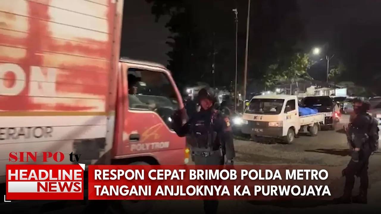 Respon Cepat Brimob Polda Metro Tangani Anjloknya KA Purwojaya