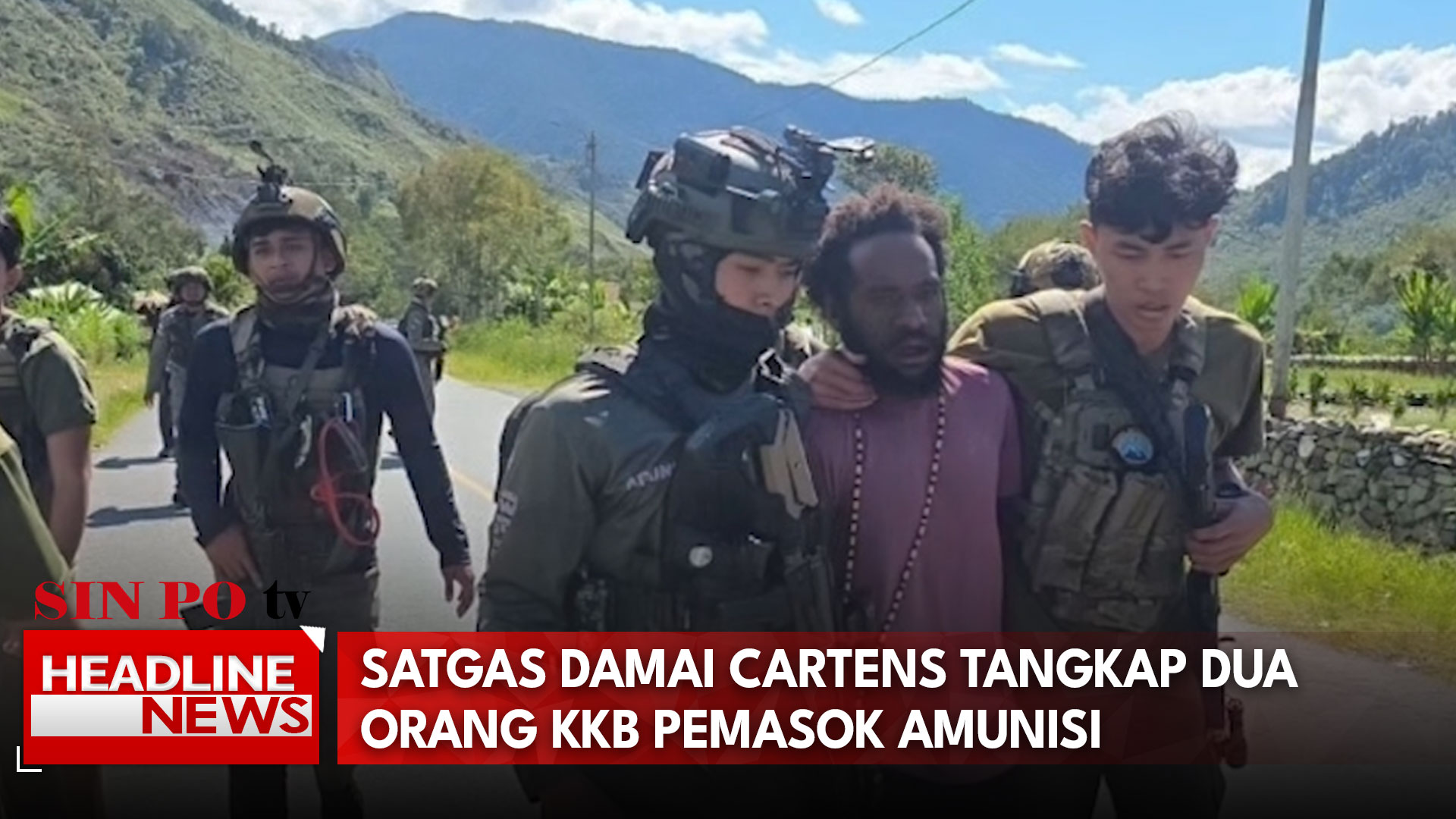 Satgas Damai Cartens Tangkap Dua Orang KKB Pemasok Amunisi