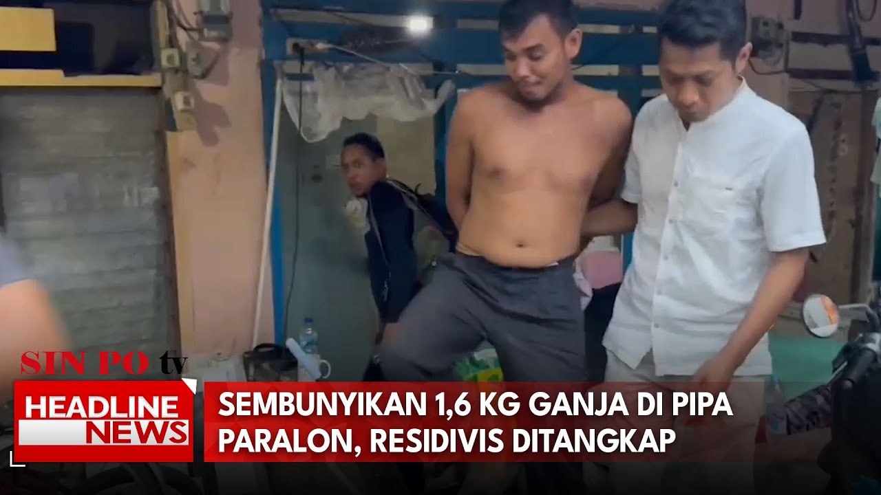 Sembunyikan 1,6 Kg Ganja Di Pipa Paralon, Residivis Ditangkap