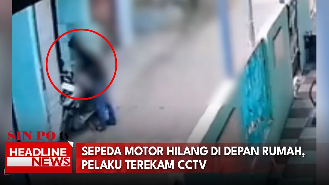 Sepeda Motor Hilang Di Depan Rumah, Pelaku Terekam Cctv