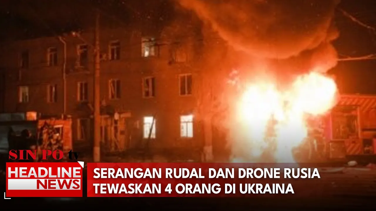 Serangan Rudal dan Drone Rusia Tewaskan 4 Orang di Ukraina