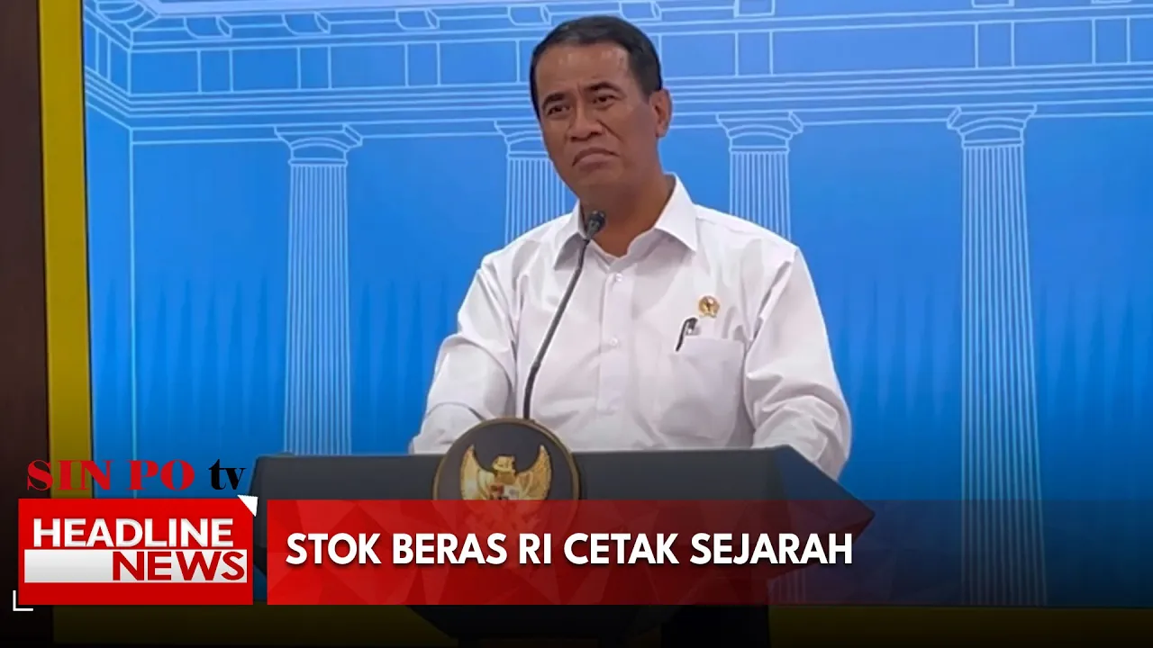 Stok Beras RI Cetak Sejarah