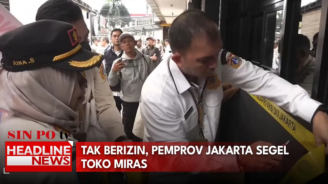 Tak Berizin, Pemprov Jakarta Segel Toko Miras