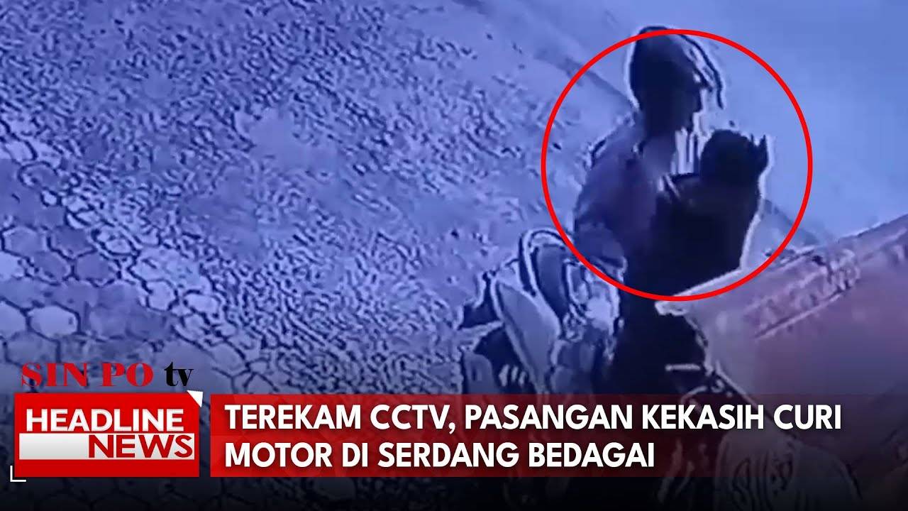 Terekam CCTV, Pasangan Kekasih Curi Motor di Serdang Bedagai