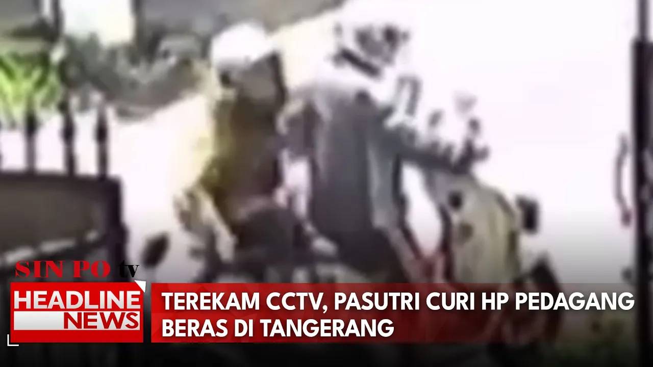 Terekam CCTV, Pasutri Curi HP Pedagang Beras di Tangerang