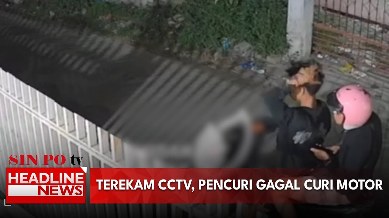 Terekam CCTV, Pencuri Gagal Curi Motor