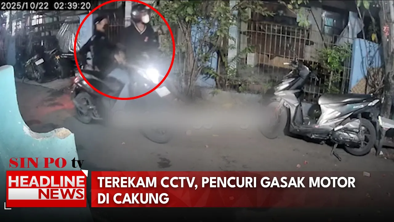 Terekam CCTV, Pencuri Gasak Motor Di Cakung