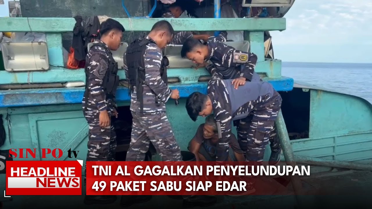 TNI AL Gagalkan Penyelundupan 49 Paket Sabu Siap Edar