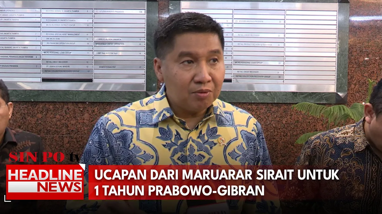 Ucapan Dari Maruarar Sirait Untuk 1 Tahun Prabowo-Gibran