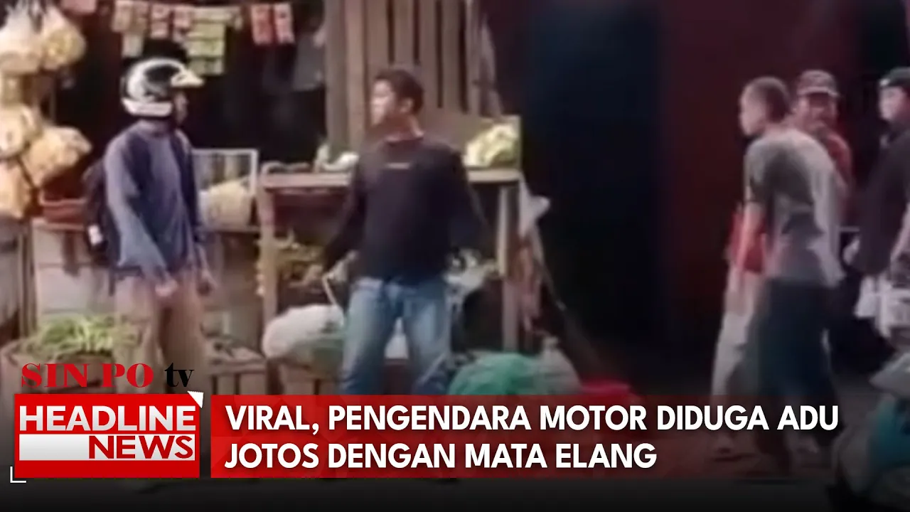 Viral , Pengendara Motor Diduga Adu Jotos Dengan Mata Elang