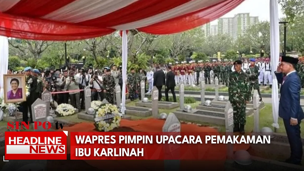 Wapres Pimpin Upacara Pemakaman Ibu Karlinah