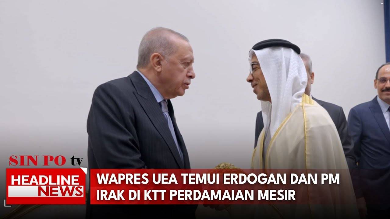 Wapres UEA Temui Erdogan Dan PM Irak Di KTT Perdamaian Mesir