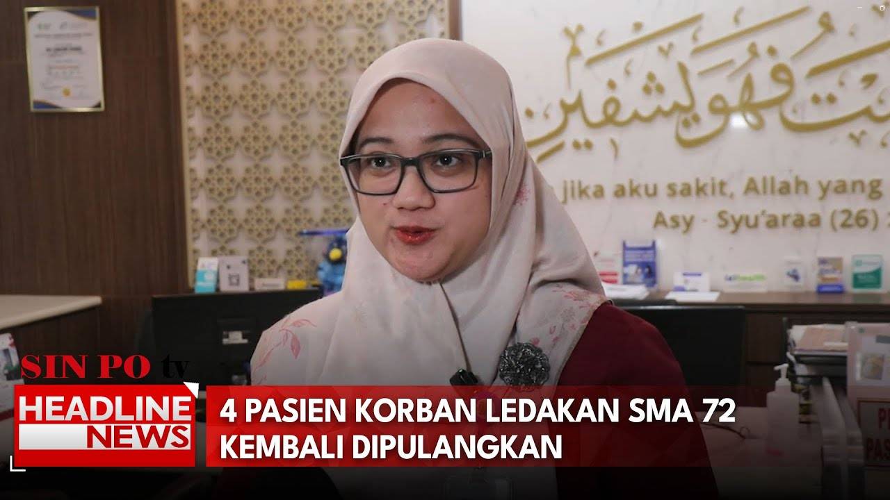 4 Pasien Korban Ledakan SMA 72 Kembali Dipulangkan