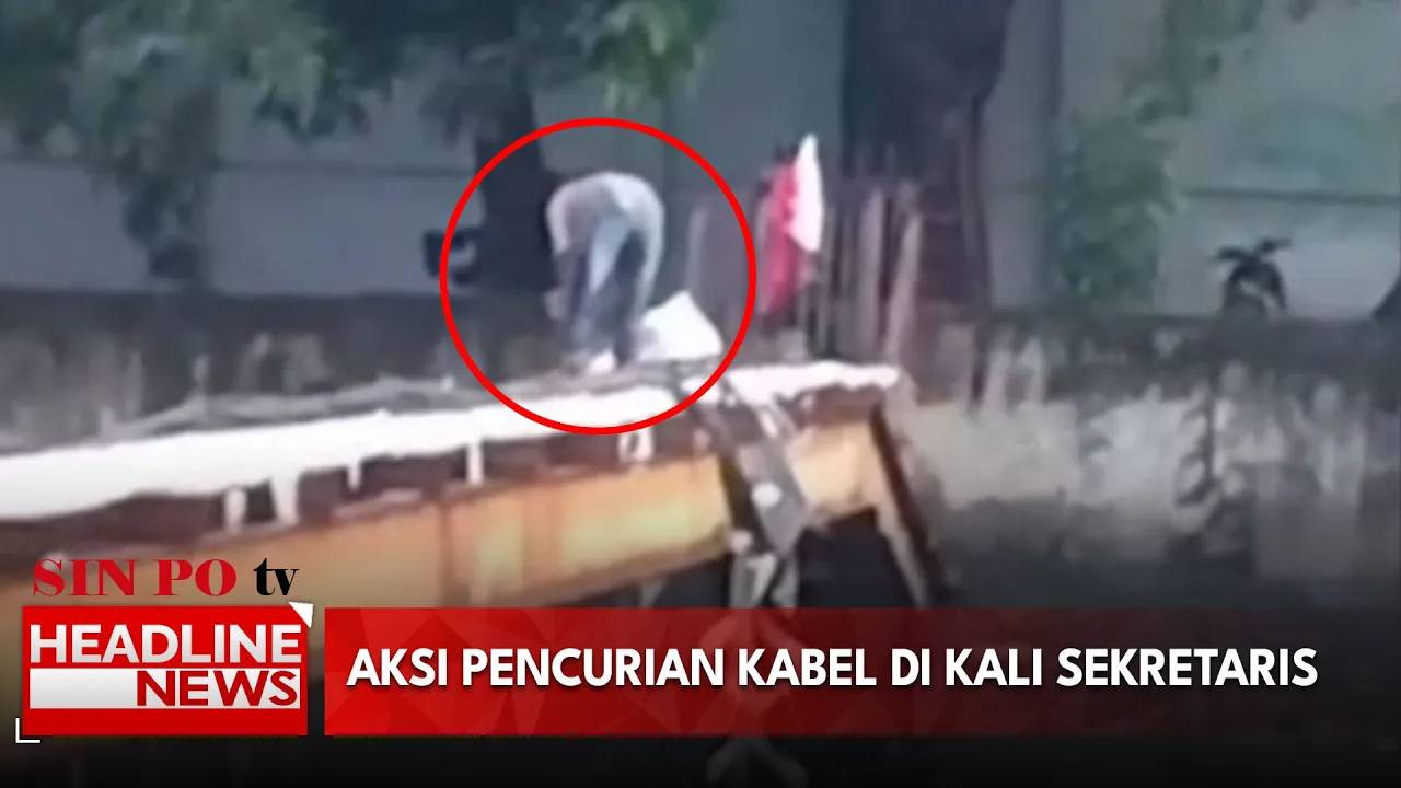 Aksi Pencurian Kabel di Kali Sekretaris