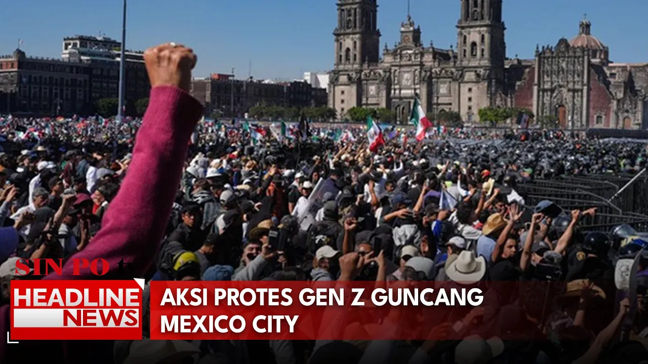 Aksi Protes Gen Z Guncang Mexico City