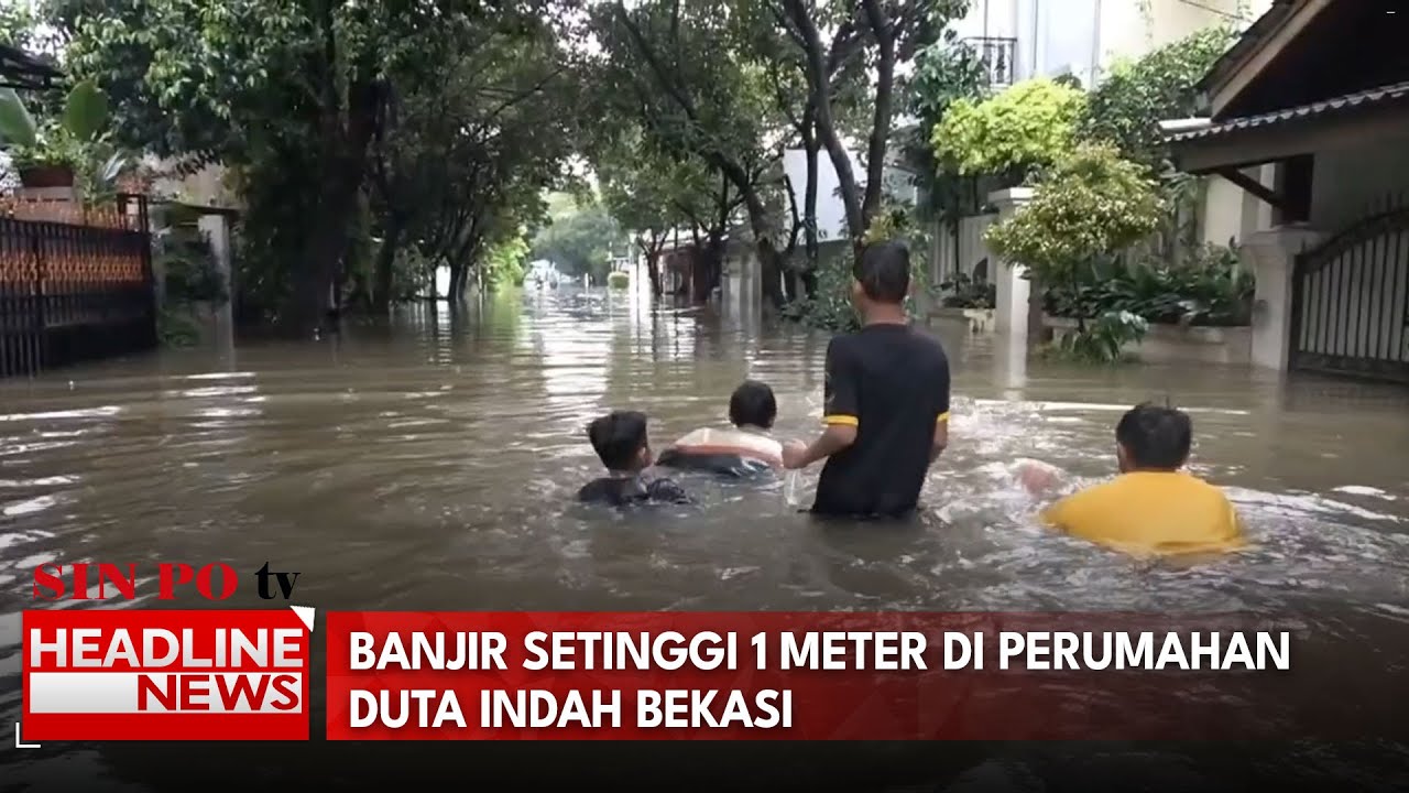 Banjir Setinggi 1 Meter Di Perumahan Duta Indah Bekasi