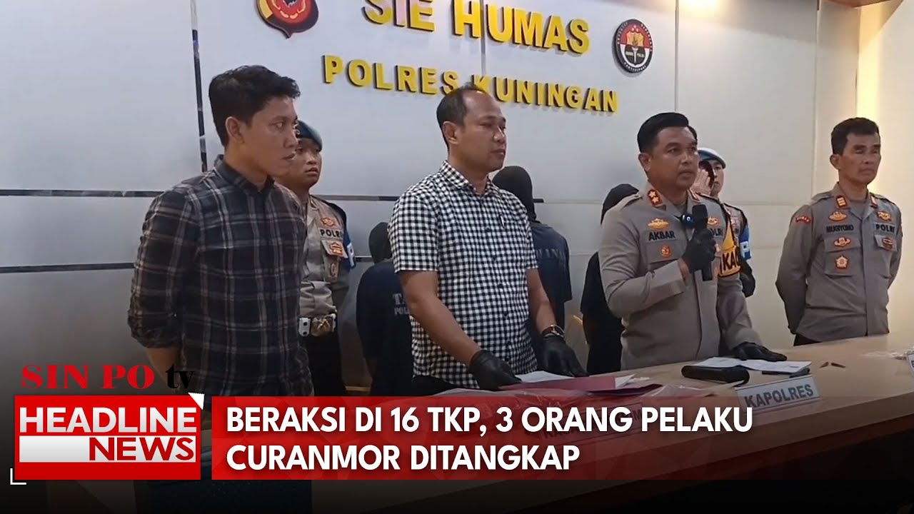 Beraksi Di 16 TKP, 3 Orang Pelaku Curanmor Ditangkap