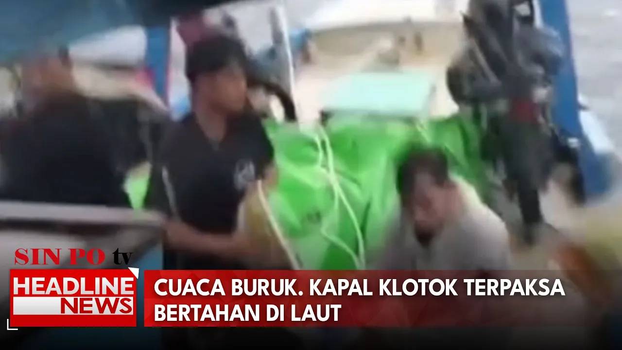 Cuaca Buruk. Kapal Klotok Terpaksa Bertahan di Laut
