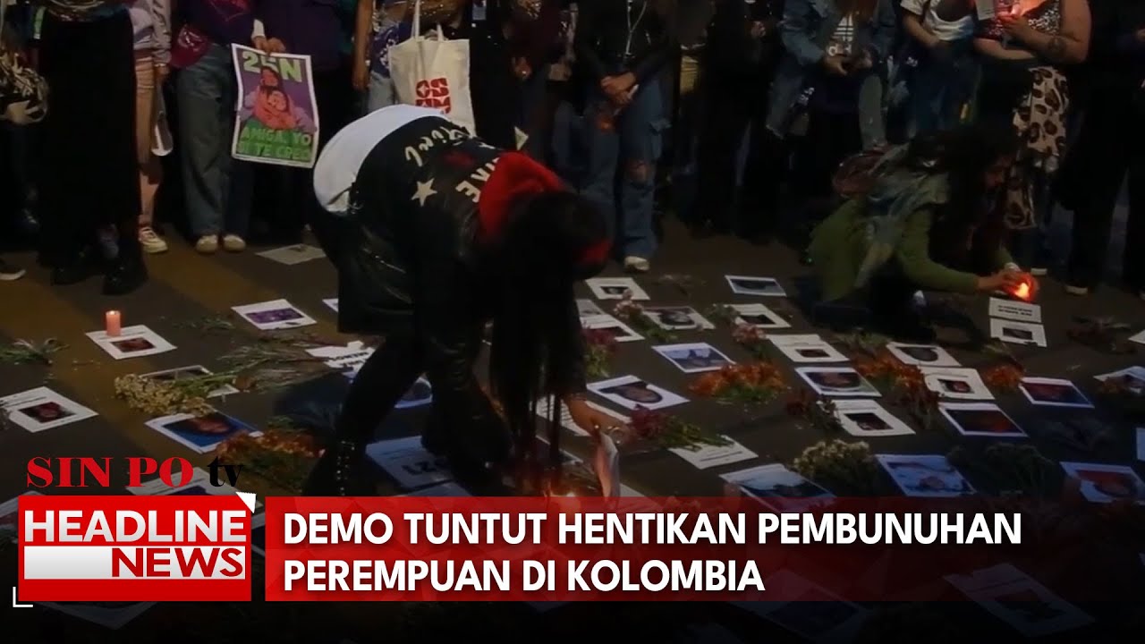 Demo Tuntut Hentikan Pembunuhan Perempuan Di Kolombia
