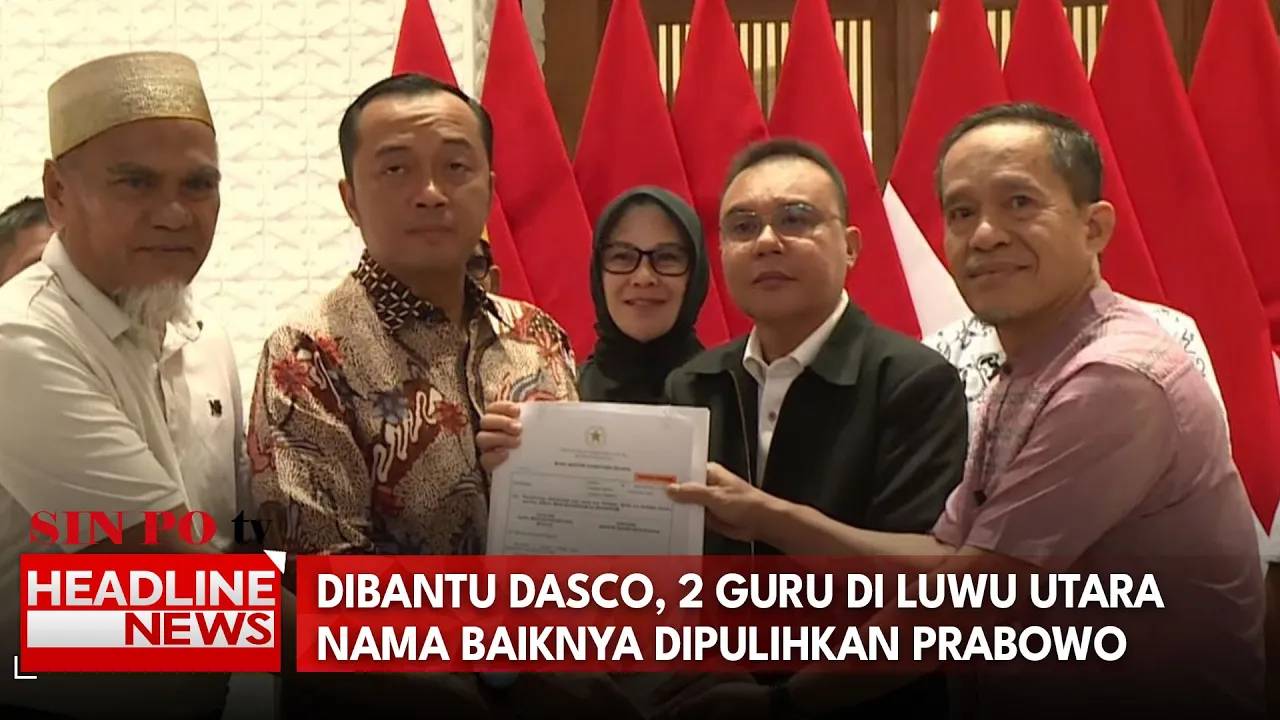 Dibantu Dasco, 2 Guru di Luwu Utara Nama Baiknya Dipulihkan Prabowo
