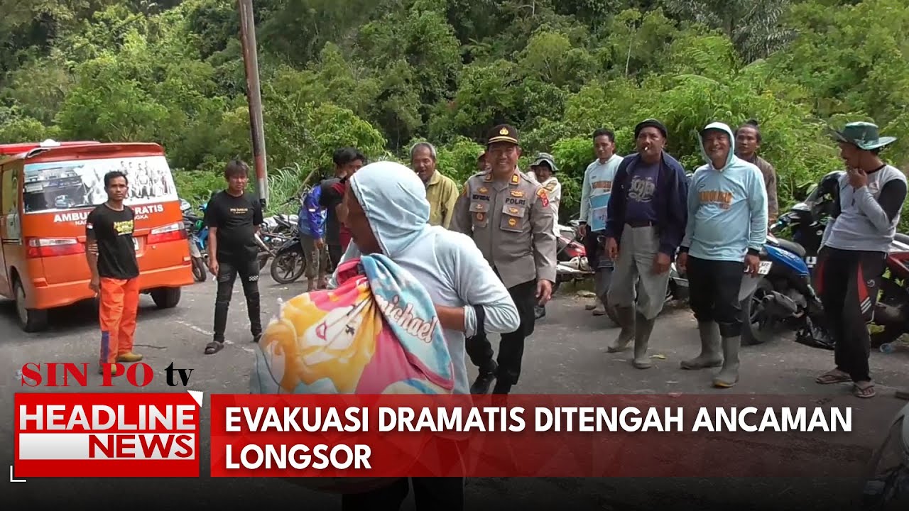 Dramatis, Belasan Warga Pahambatan Ibu Dan Anak-Anak Dievakuasi Di Tengah Ancaman Longsor