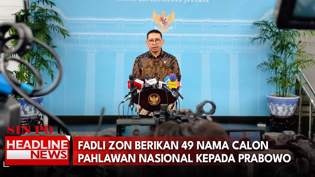 Fadli Zon Berikan 49 Nama Calon Pahlawan Nasional kepada Prabowo