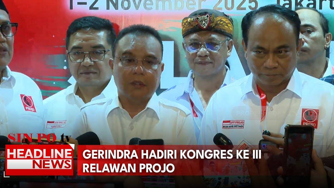 Gerindra Hadiri Kongres Ke III Relawan Projo