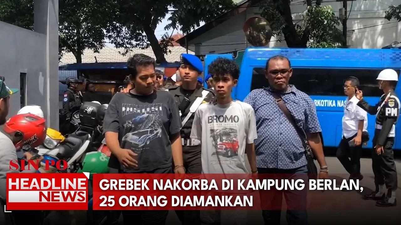 Grebek Nakorba Di Kampung Berlan, 25 Orang Diamankan