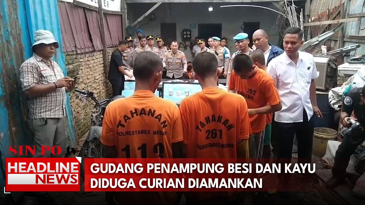 Gudang Penampung Besi Dan Kayu Diduga Curian Diamankan
