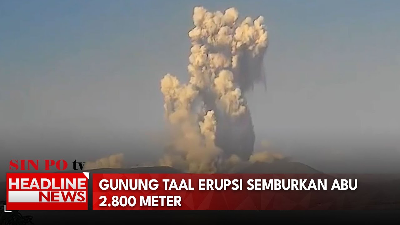 Gunung Taal Erupsi Semburkan Abu 2.800 Meter
