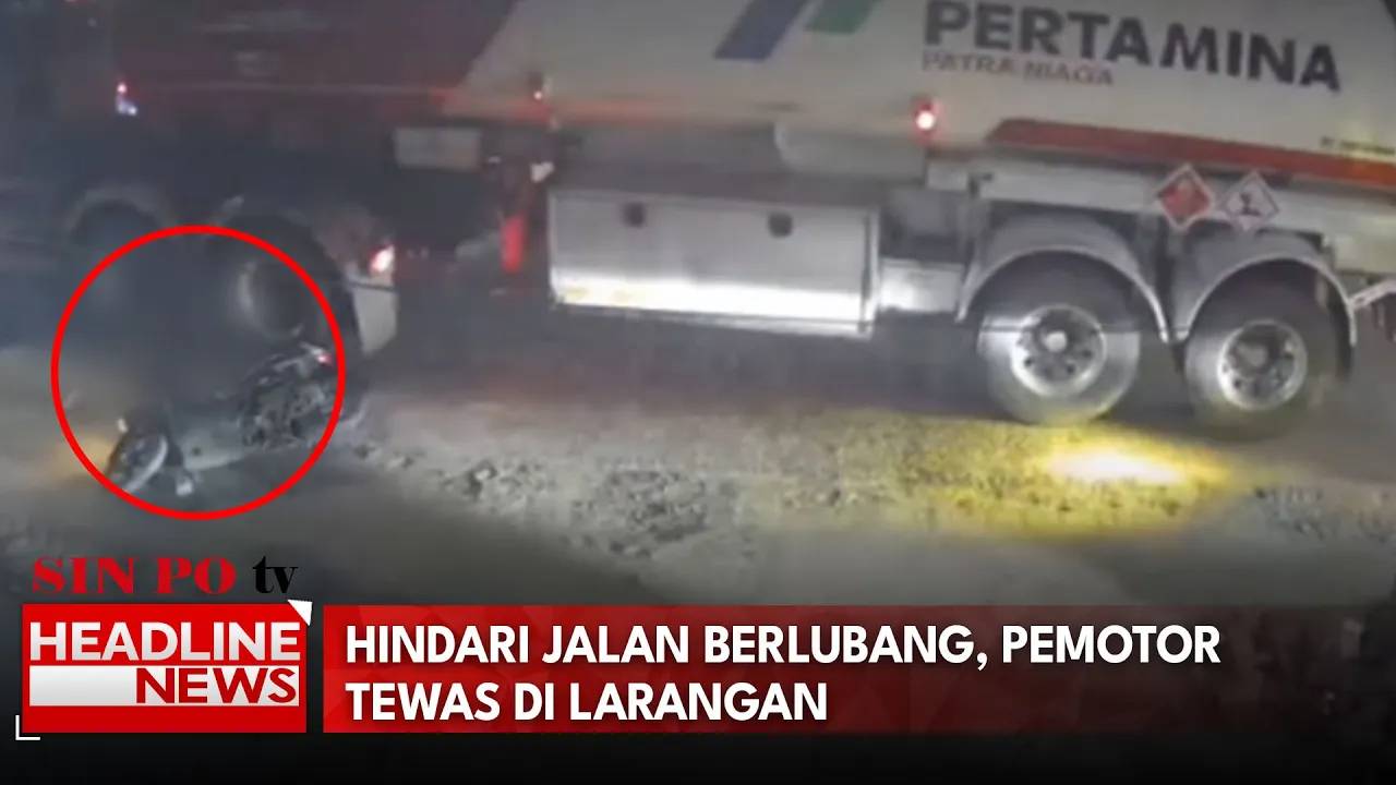 Hindari Jalan Berlubang, Pemotor Tewas Di Larangan