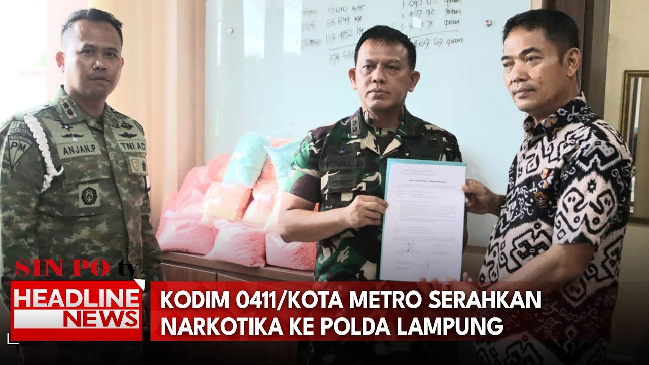 Kodim 0411/Kota Metro Serahkan Narkotika ke Polda Lampung
