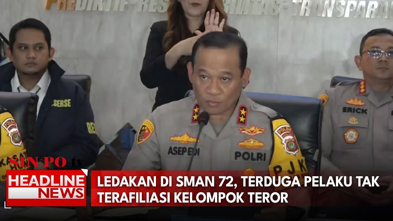 Ledakan di SMAN 72, Terduga Pelaku Tak Terafiliasi Kelompok Teror