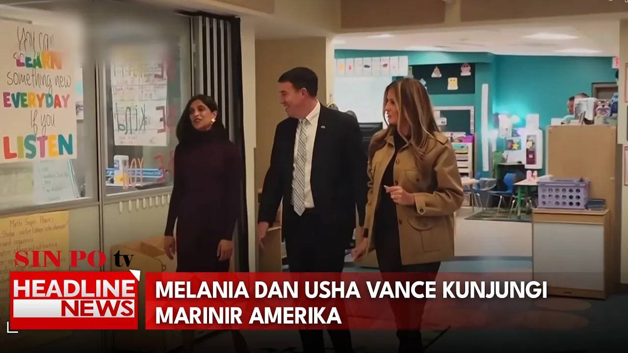 Melania dan Usha Vance Kunjungi Marinir Amerika