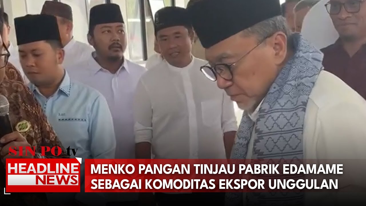 Menko Pangan Tinjau Pabrik Edamame sebagai Komoditas Ekspor Unggulan