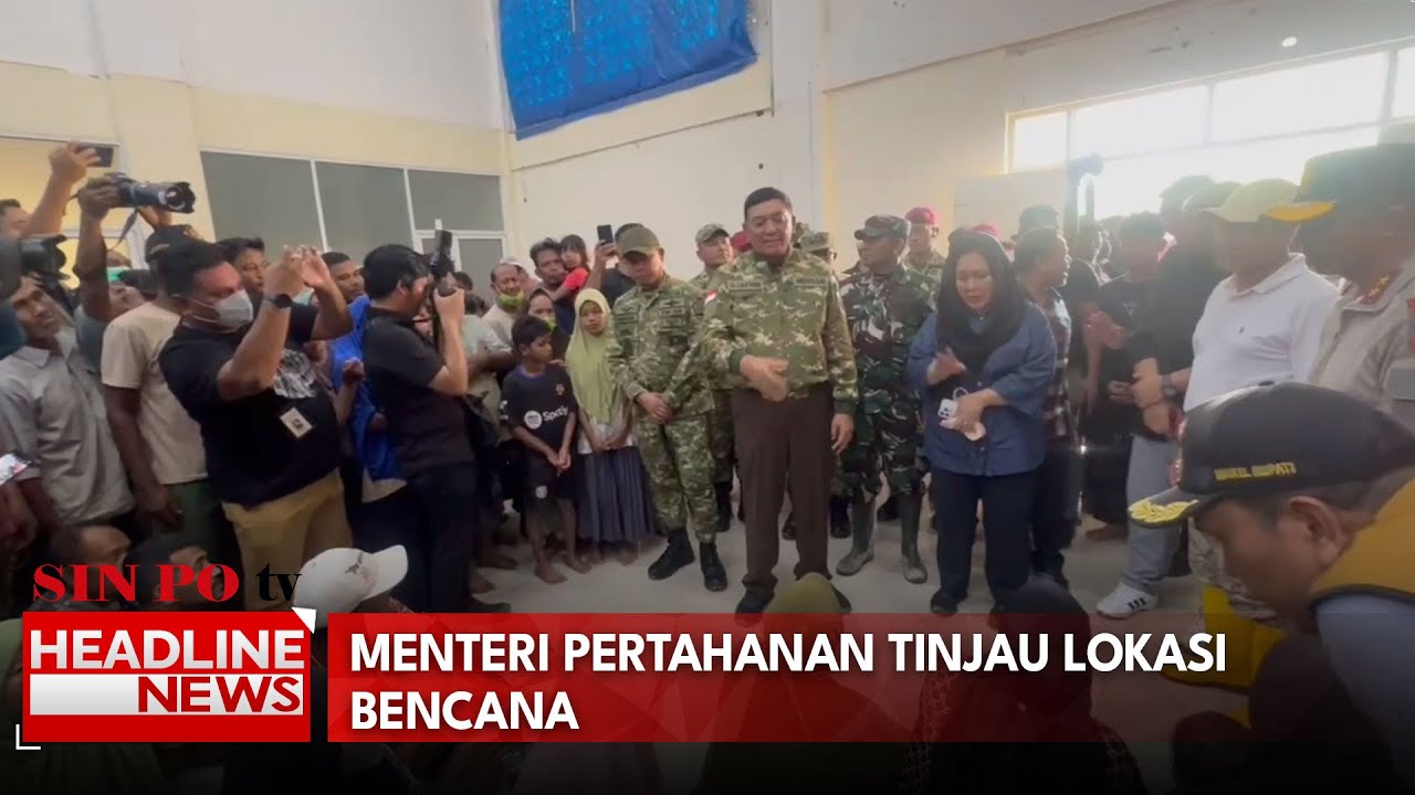 Menteri Pertahanan Tinjau Lokasi Bencana