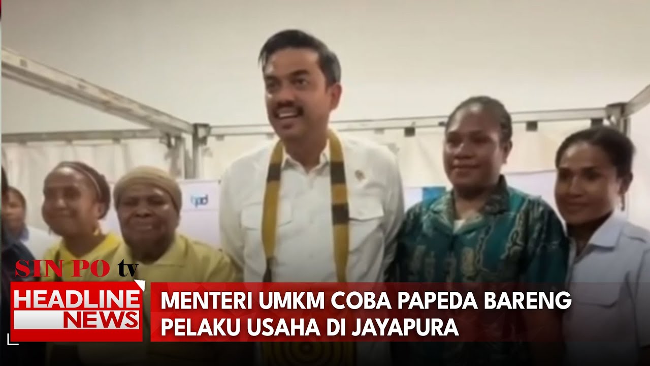Menteri UMKM Coba Papeda Bareng Pelaku Usaha Di Jayapura