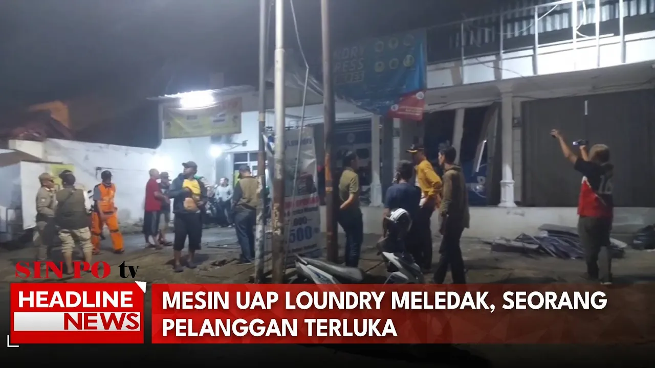 Mesin Uap Loundry Meledak, Seorang Pelanggan Terluka