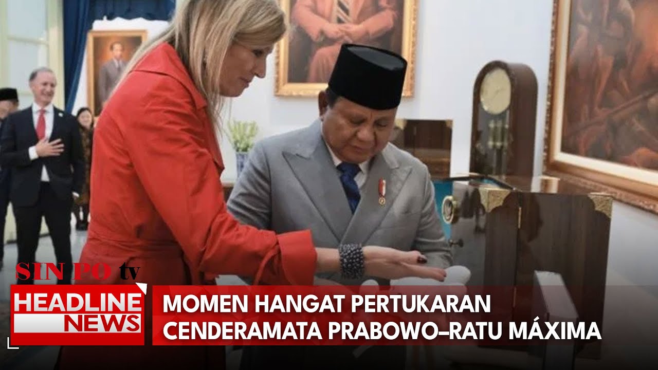 Momen Hangat Pertukaran Cenderamata Prabowo–Ratu Máxima