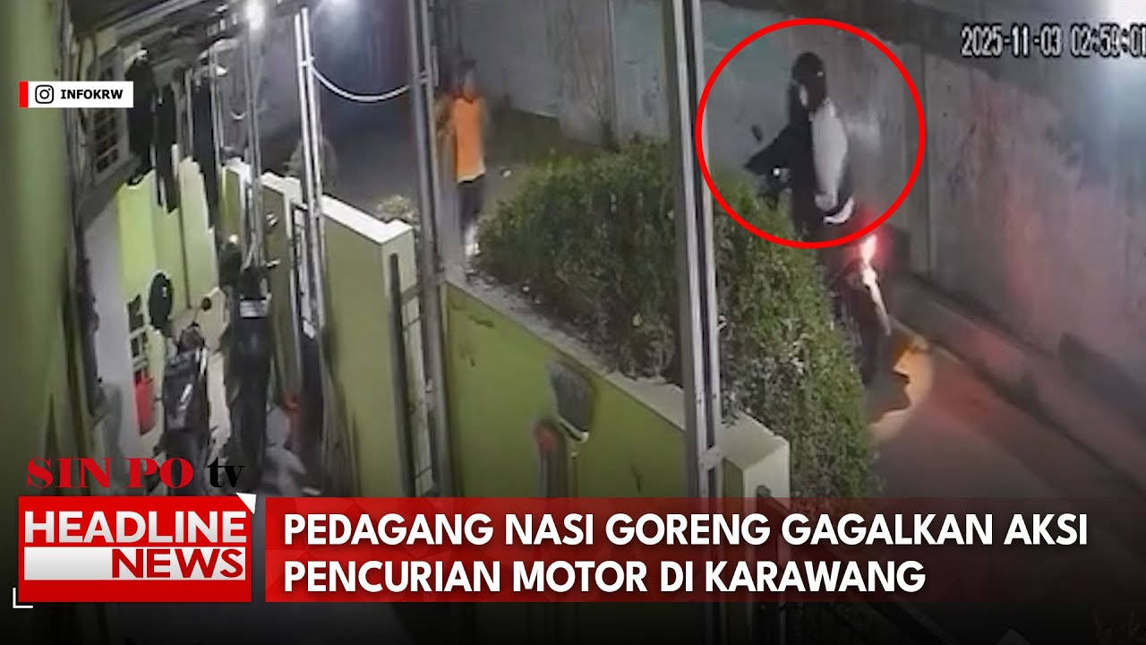 Pedagang Nasi Goreng Gagalkan Aksi Pencurian Motor di Karawang