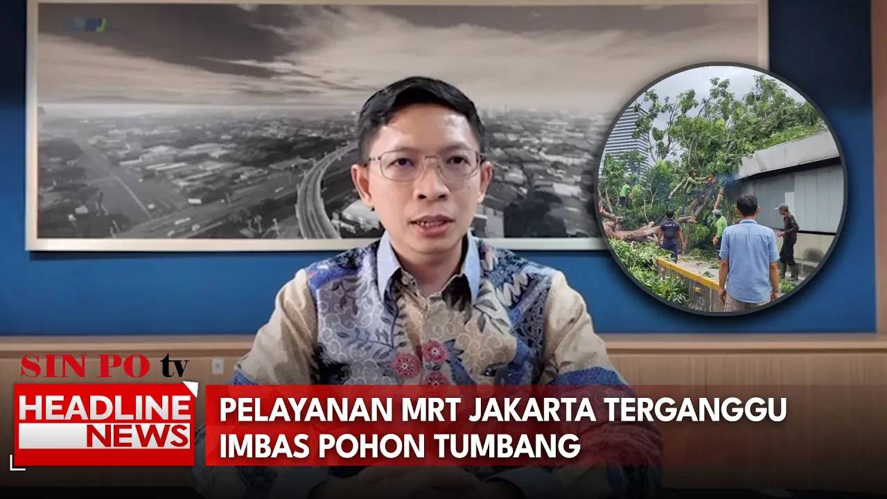 Pelayanan MRT Jakarta Terganggu Imbas Pohon Tumbang