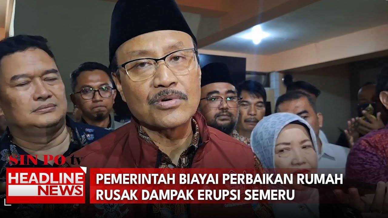 Pemerintah Biayai Perbaikan Rumah Rusak Dampak Erupsi Semeru