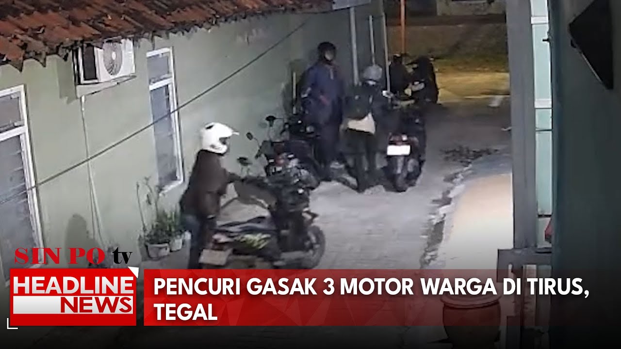 Pencuri Gasak 3 Motor Warga Di Tirus, Tegal
