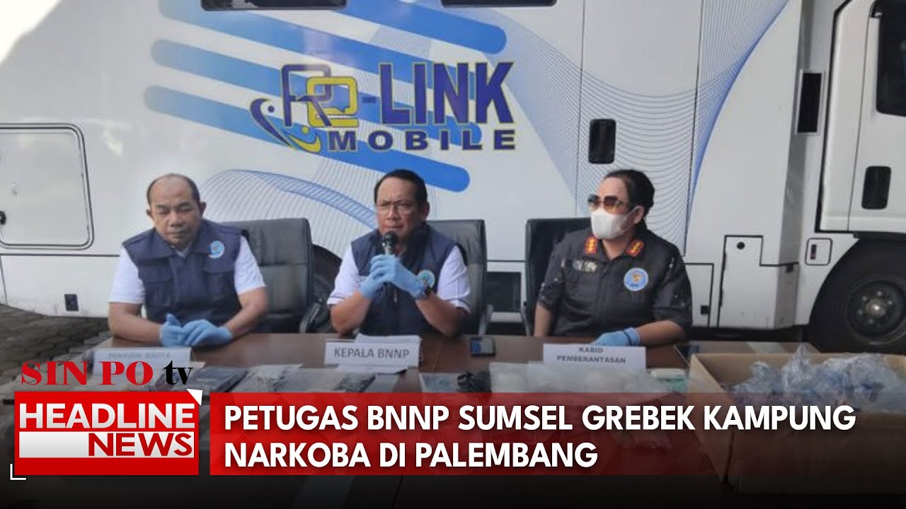 Petugas BNNP Sumsel Grebek Kampung Narkoba Di Palembang